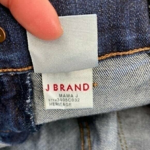 J Brand Mama Maternity Double Elastic Panel Dark Wash Bootcut 28 Jeans - Picture 11 of 12